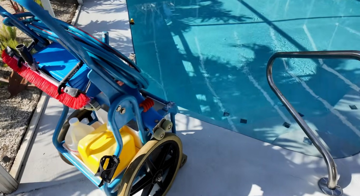 Professional pool cleaning equipment for deep cleaning services in Seguin, TX